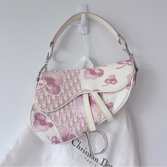 Vintage 2004 Dior Cherry Blossom Saddle Bag - Picture 2 of 16
